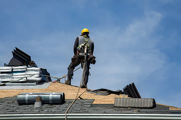Professional Roof Replacement technician working in Gorham, NY